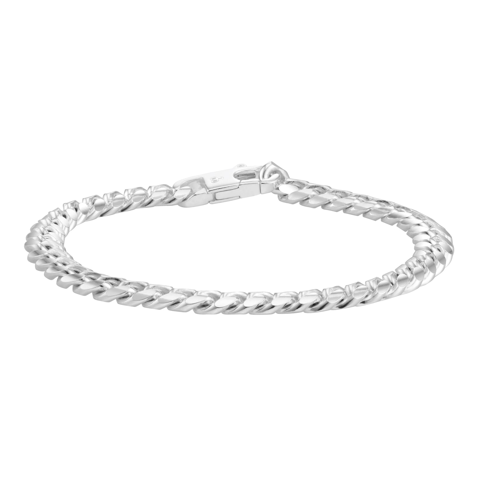 Goldsmiths Sterling Silver  6.75mm Cuban Chain Bracelet