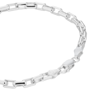 Goldsmiths Sterling Silver 4mm Belcher Chain Bracelet