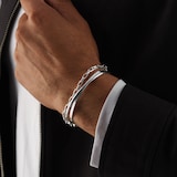 Goldsmiths Sterling Silver 4mm Belcher Chain Bracelet