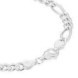 Goldsmiths Sterling Silver 5.6mm Figaro Chain Bracelet