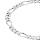 Goldsmiths Sterling Silver 5.6mm Figaro Chain Bracelet