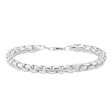 Goldsmiths Sterling Silver 6.5mm Box Chain Bracelet