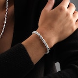 Goldsmiths Sterling Silver 6.5mm Box Chain Bracelet