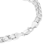Goldsmiths Sterling Silver 6.5mm Box Chain Bracelet