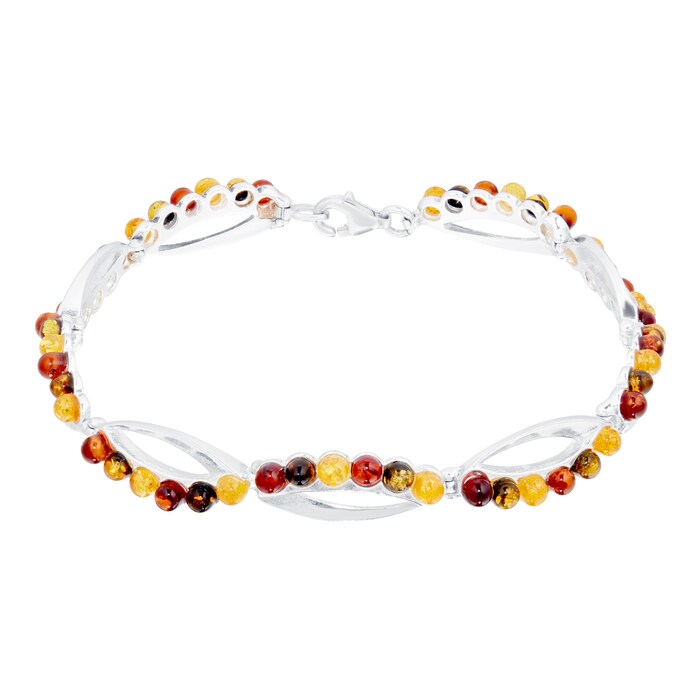 Goldsmiths Silver & Amber Bracelet