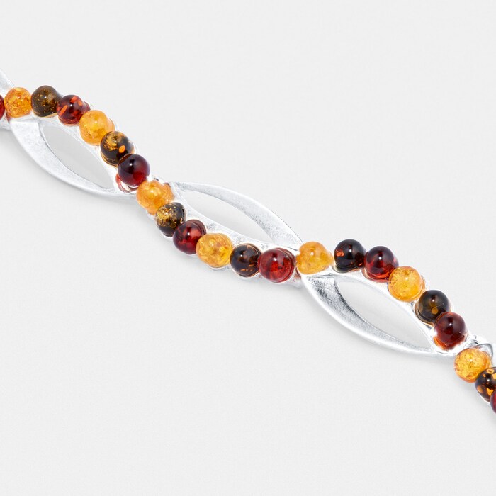Goldsmiths Silver & Amber Bracelet