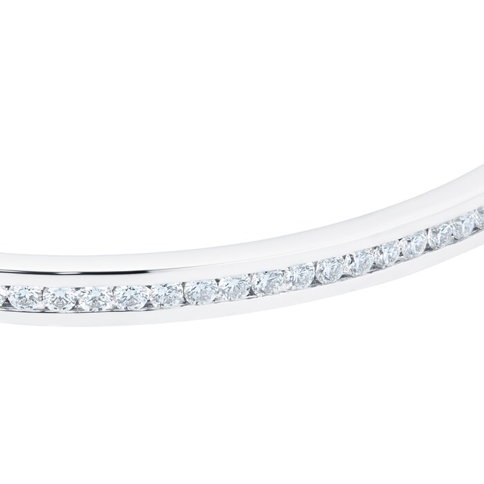 Mayors 18k White Gold 1.00ct Channel Set Bangle