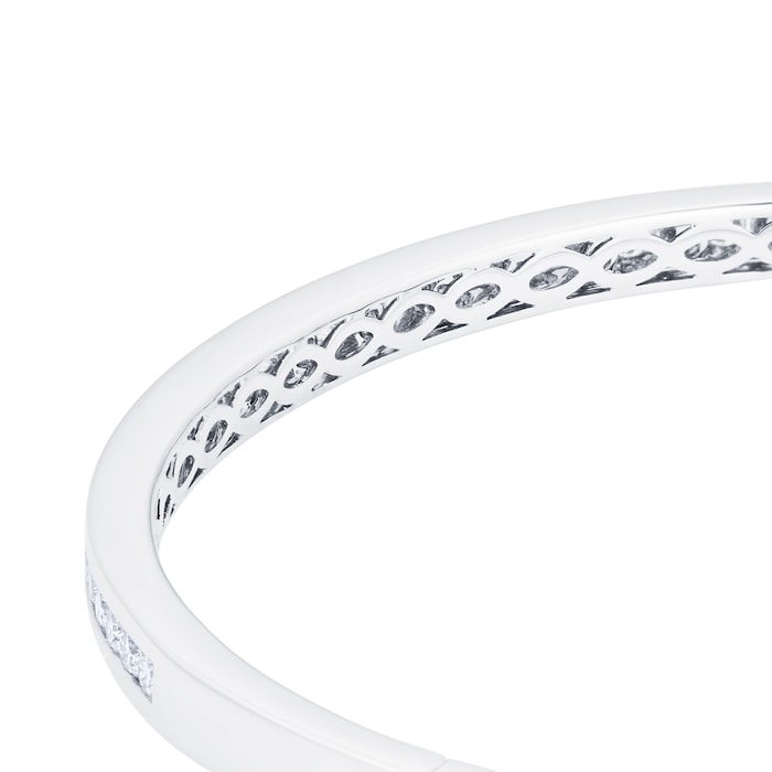 Mayors 18k White Gold 1.00ct Channel Set Bangle