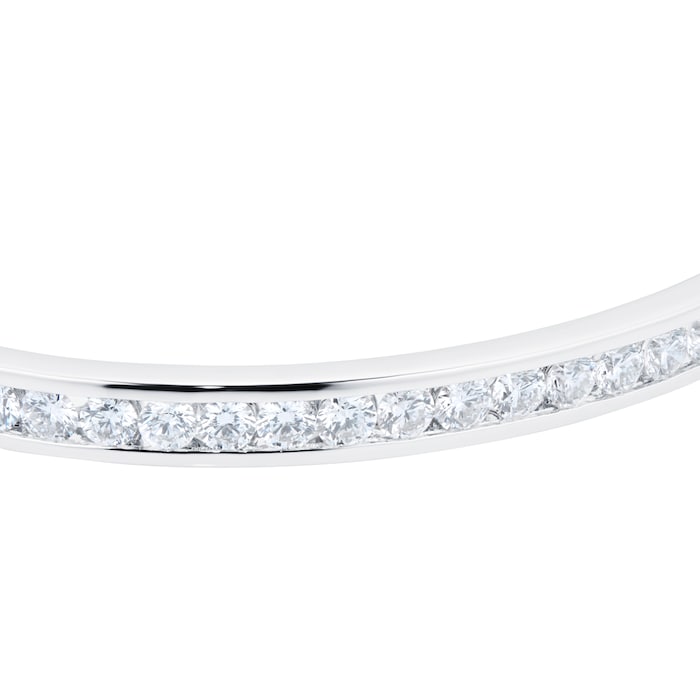 Mayors 18k White Gold 2.00ct Channel Set Bangle