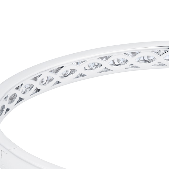 Mayors 18k White Gold 2.00ct Channel Set Bangle