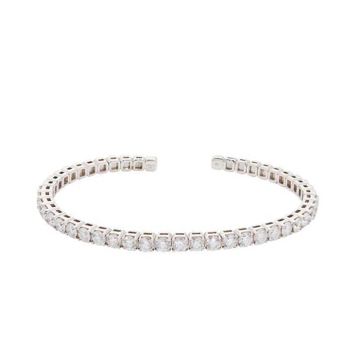 Mayors 18k White Gold 3.90ct Flex Diamond Bracelet