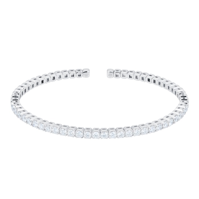 Mayors 18k White Gold 1.50ct Flex Diamond Bracelet