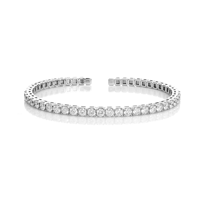 Mayors 18k White Gold 3.90ct Flex Diamond Bracelet