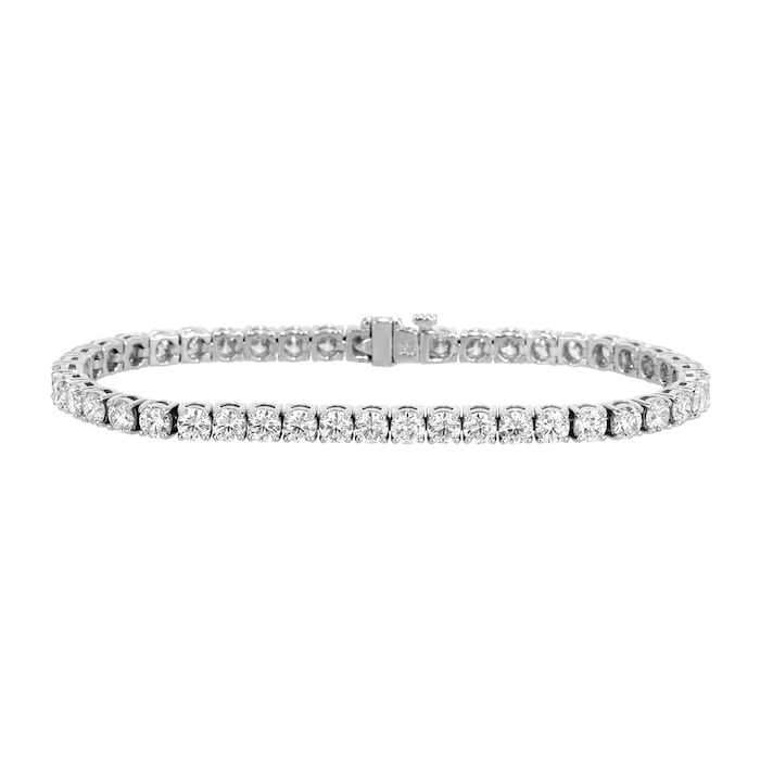 Mayors 18k White Gold 8.55cttw Diamond Line Bracelet