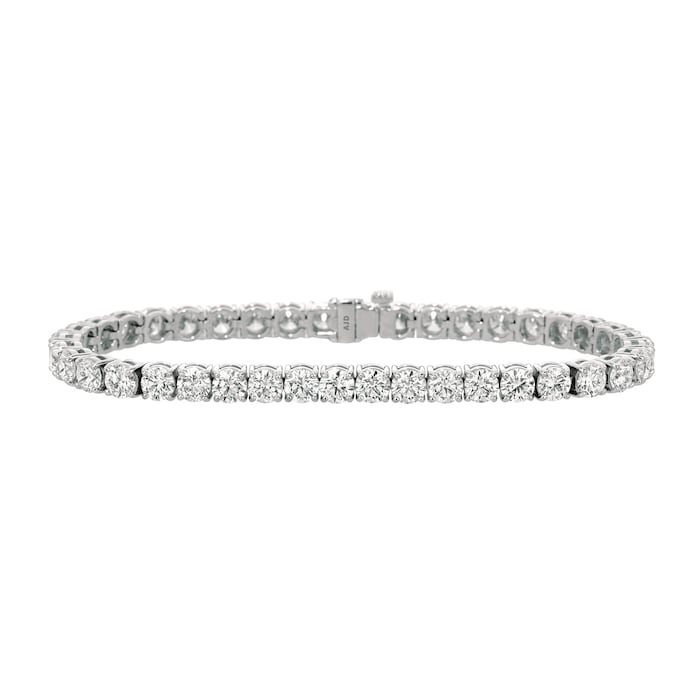 Mayors 18k White Gold 13.20cttw Diamond Line Bracelet