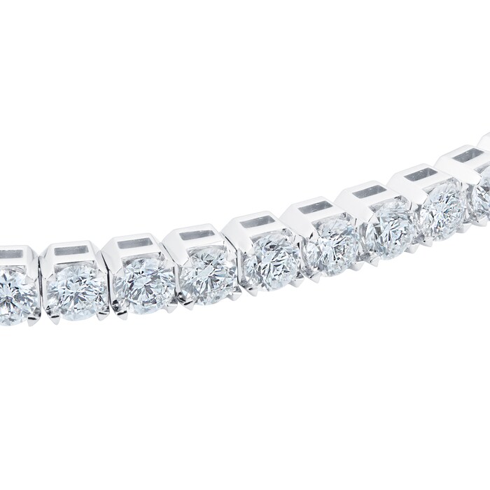 Mayors 18k White Gold 3.85ct Flex Diamond Bracelet