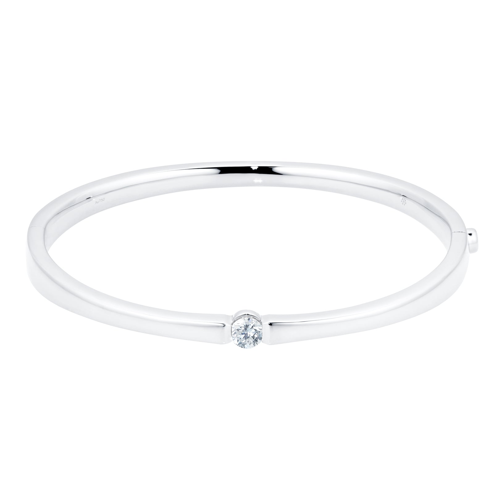 Fred Leighton 3ct Princess Diamond Bangle in 18k White gold – ASSAY