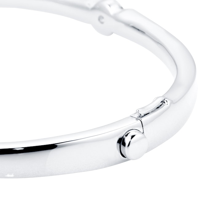 Fred Leighton Calibre Cut Diamond Bangle in 18k White Gold 