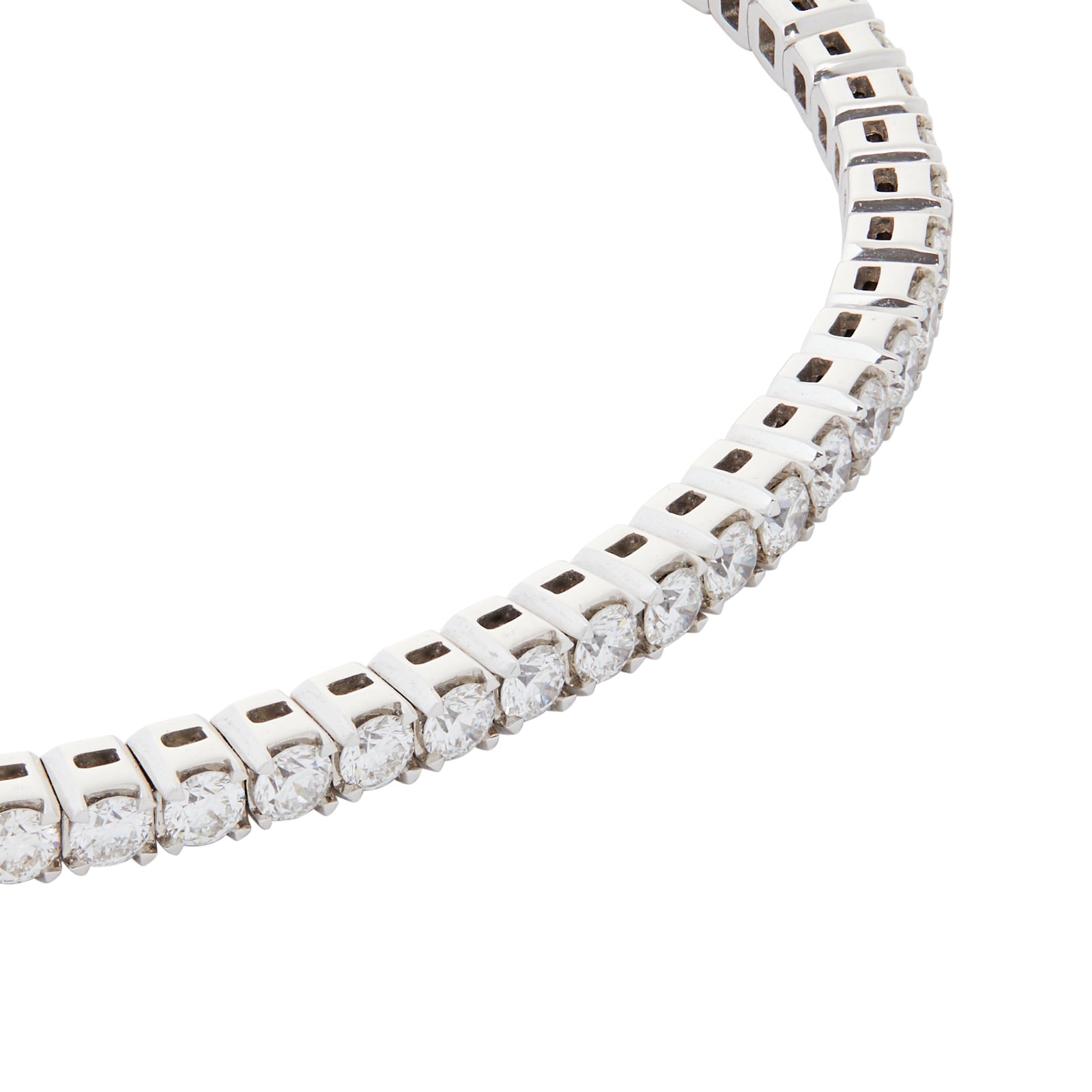 FOPE 18kt white gold Flexible black pearl and white diamond bracelet - Silver