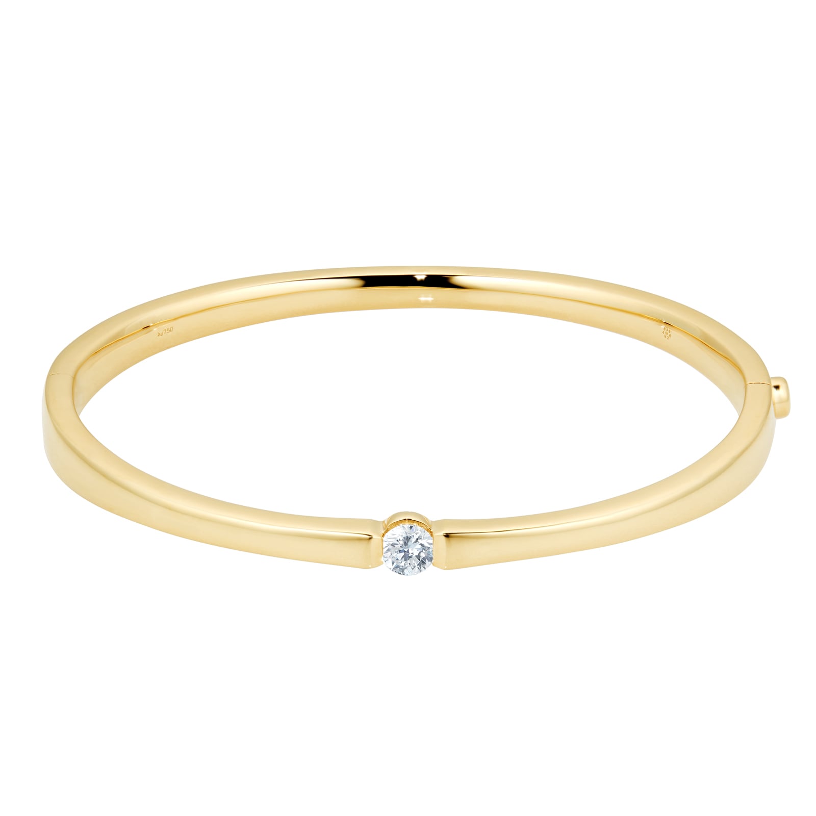 Mayors 18k Yellow Gold 0.37ctw Diamond Bangle