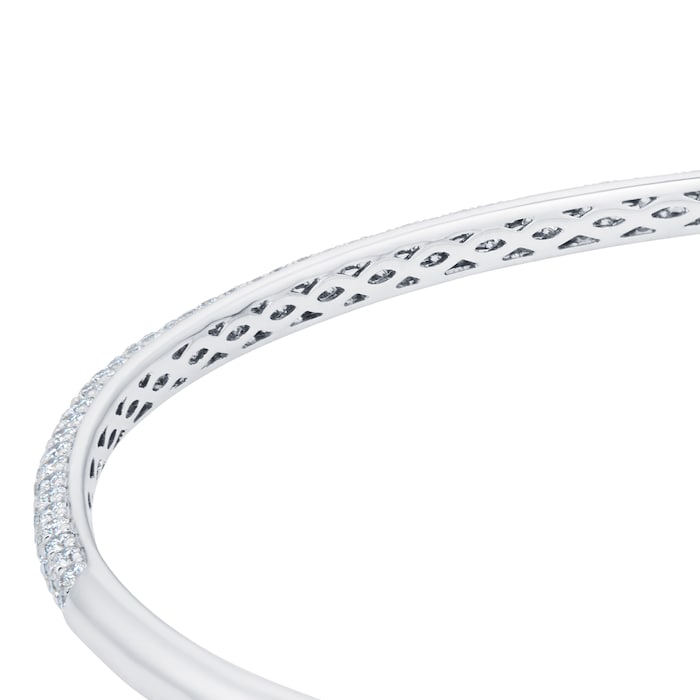 Mayors 18k White Gold 1.39cttw Pave Diamond Bangle