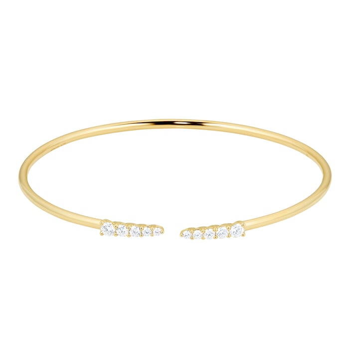 Mayors 18k Yellow Gold 0.46cttw Diamond Bangle