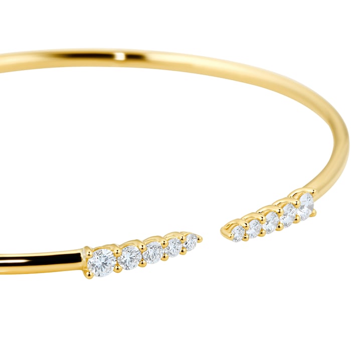 Mayors 18k Yellow Gold 0.46cttw Diamond Bangle