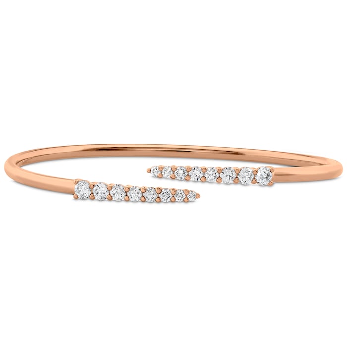 Mayors 18k Rose Gold 1.05cttw Diamond Bangle