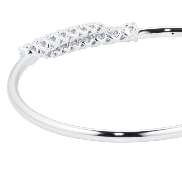 Mayors 18k White Gold 1.99cttw Diamond Flex Bangle