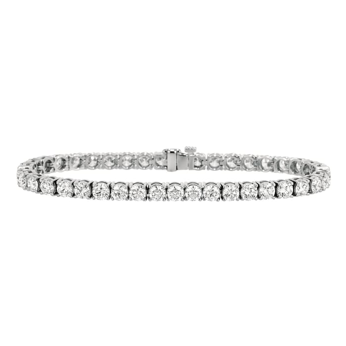 Mayors 18k White Gold 11.48cttw Diamond Line Bracelet