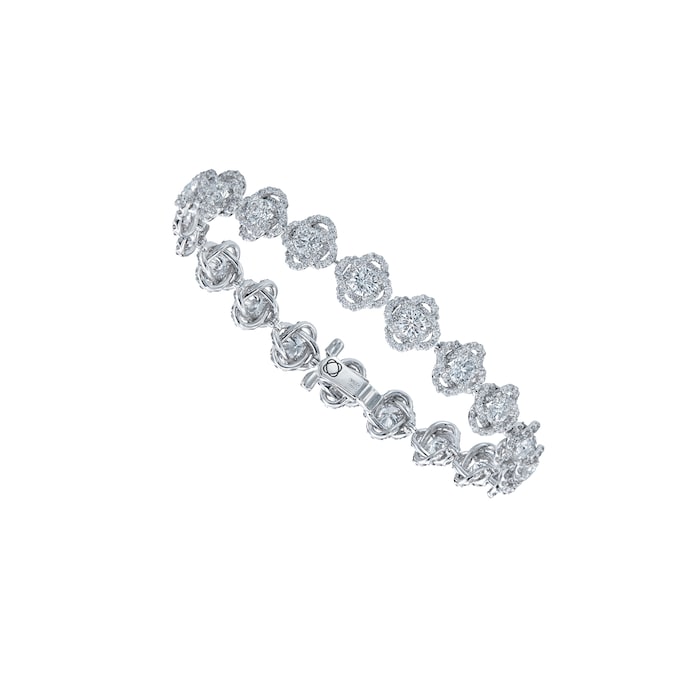 Mayors 18k White Gold 10.10cttw Diamond Fashion Bracelet