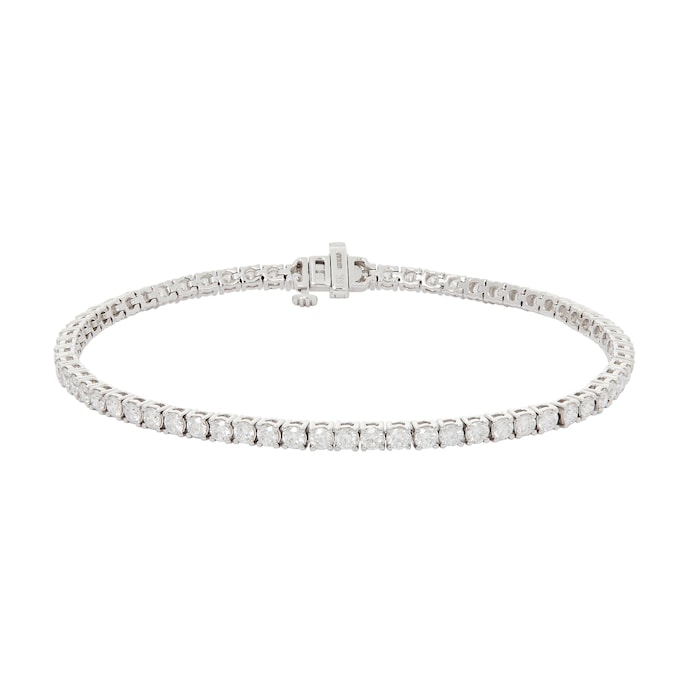 Mayors 18K White Gold 4.00cttw Diamond Tennis Bracelet