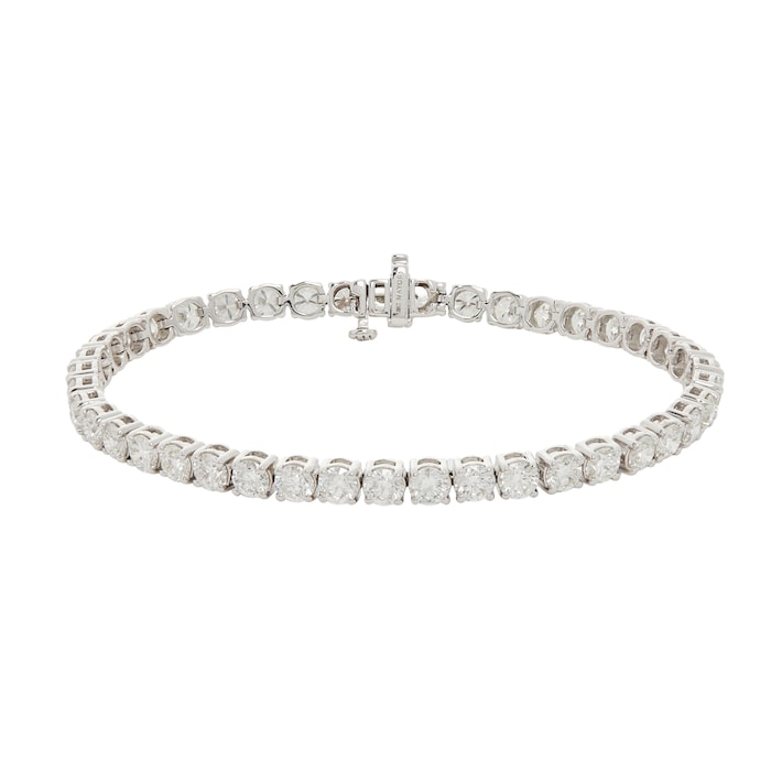 Mayors 18K White Gold 10cttw Diamond Tennis Bracelet