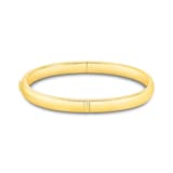 Uneek 18k Yellow Gold Exclusive 0.16cttw Marquise Cut Diamond Bangle 48x58mm