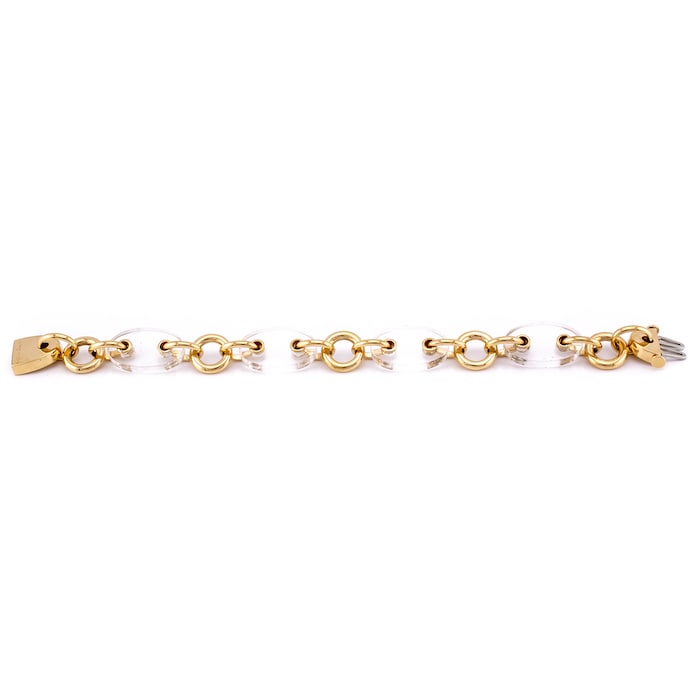 Betteridge 18k Yellow Gold and Rock Crystal Marine Link Bracelet