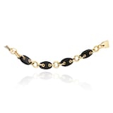Betteridge 18k Yellow Gold and Black Onyx Marine Link Bracelet