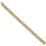 Betteridge 18k White and Yellow Gold 0.67cttw Diamond Curb Link Bracelet