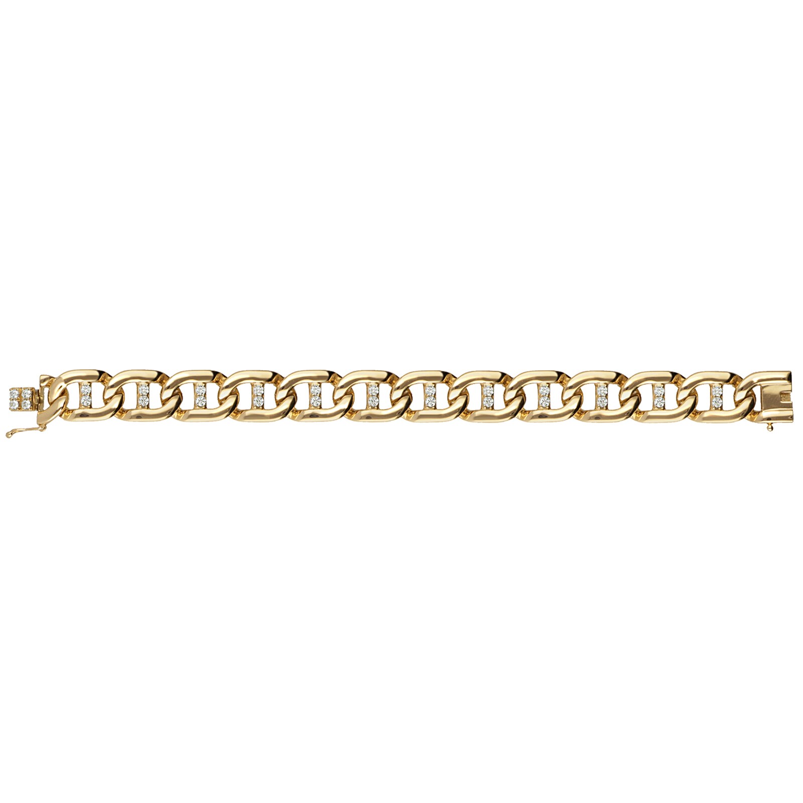 Betteridge 18k Yellow Gold 1.37cttw Diamond Anchor Link Bracelet