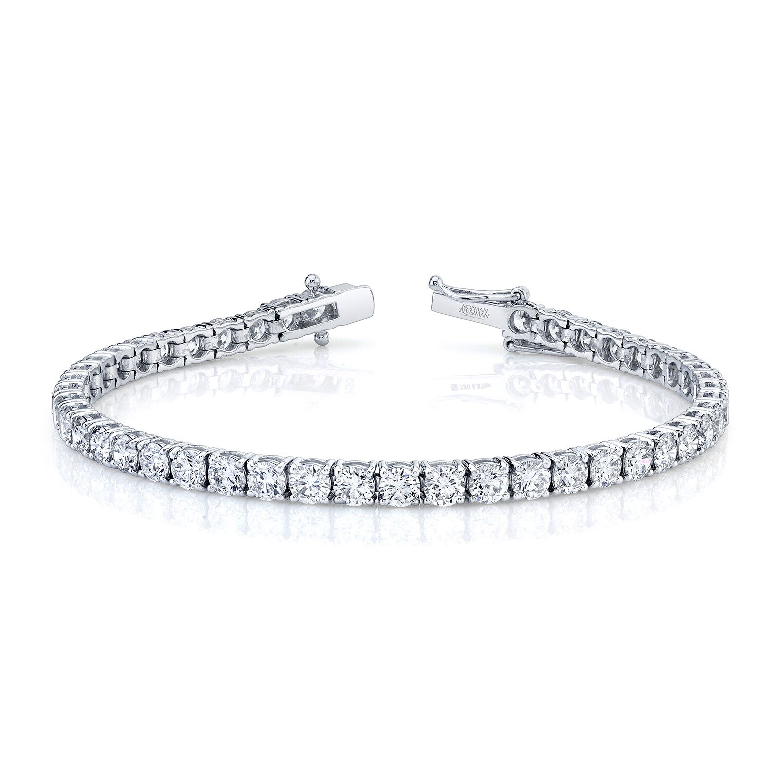 Betteridge 18k White Gold 7.50cttw Briliant Cut Diamond Line Necklace