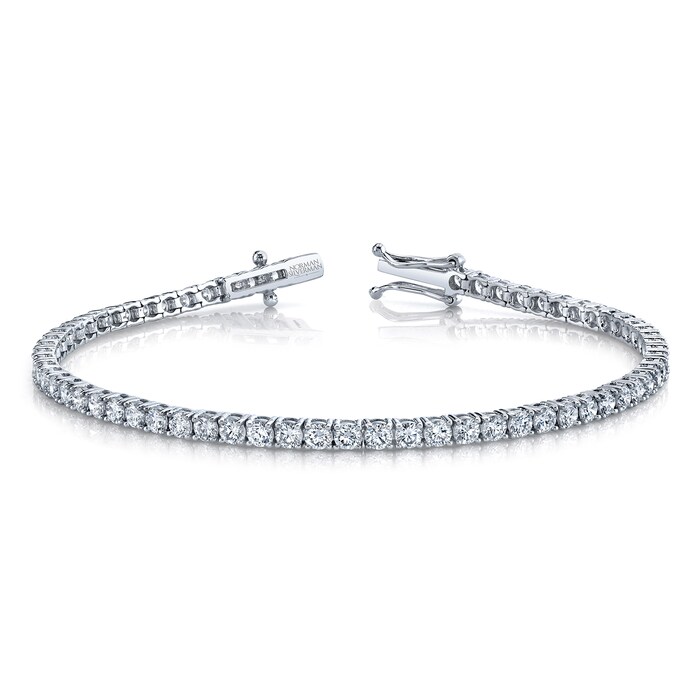 Betteridge 18k White Gold 3.80cttw Brilliant Cut Diamond Tennis Bracelet