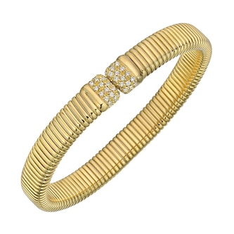 Betteridge 18k Yellow Gold 0.75cttw Diamond Tubogas Cuff Bracelet Betteridge 18k Yellow Gold 0.75cttw Diamond Tubogas Cuff Bracelet
