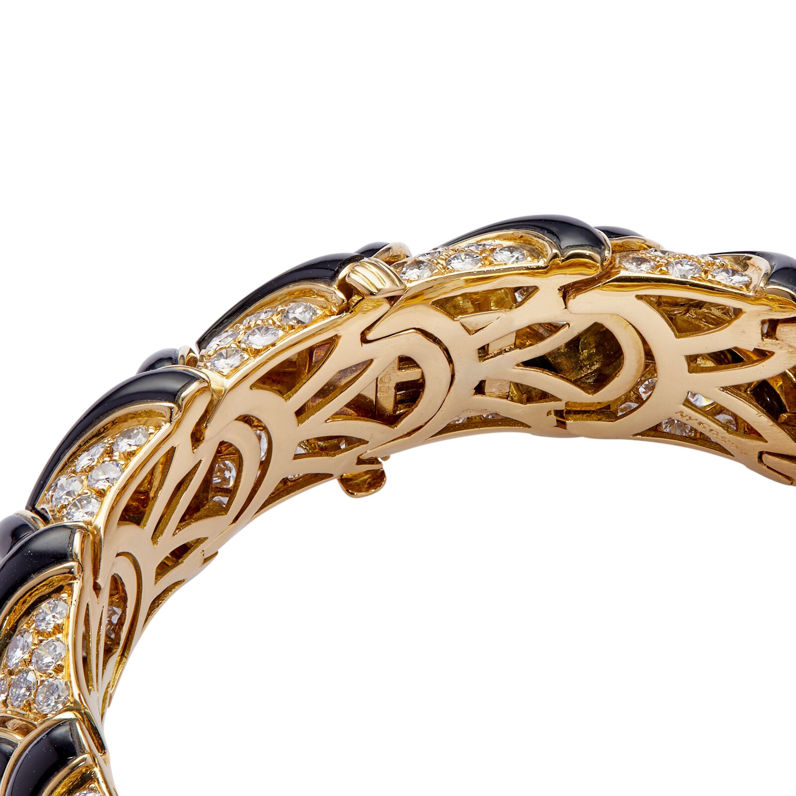 Betteridge 18k Yellow Gold 15.12cttw Diamond and Black Onyx Bracelet