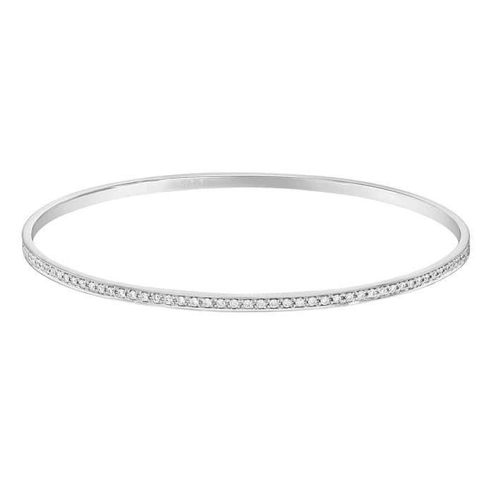 Betteridge 18k White Gold 0.80cttw Diamond Slim Bangle