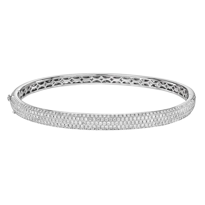 Betteridge 18k White Gold 1.50cttw Pavé Diamond Bangle