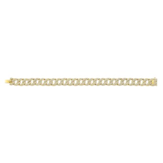 Uneek 18k Yellow Gold 4.50cttw Diamond Flat Curb Link Bracelet 7" Uneek 18k Yellow Gold 4.50cttw Diamond Flat Curb Link Bracelet 7"