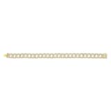 Uneek 18k Yellow Gold 4.50cttw Diamond Flat Curb Link Bracelet 7"