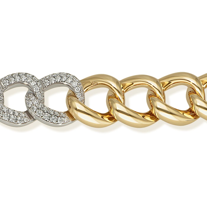 Betteridge 18k Yellow Gold 2.60cttw Diamond Curblink Bracelet