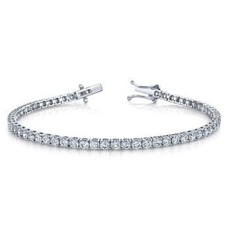Betteridge 18k White Gold 5.24cttw Brilliant Cut Diamond Tennis Bracelet