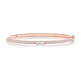 Mayors 18K Rose Gold 1.75ctw Diamond Bangle