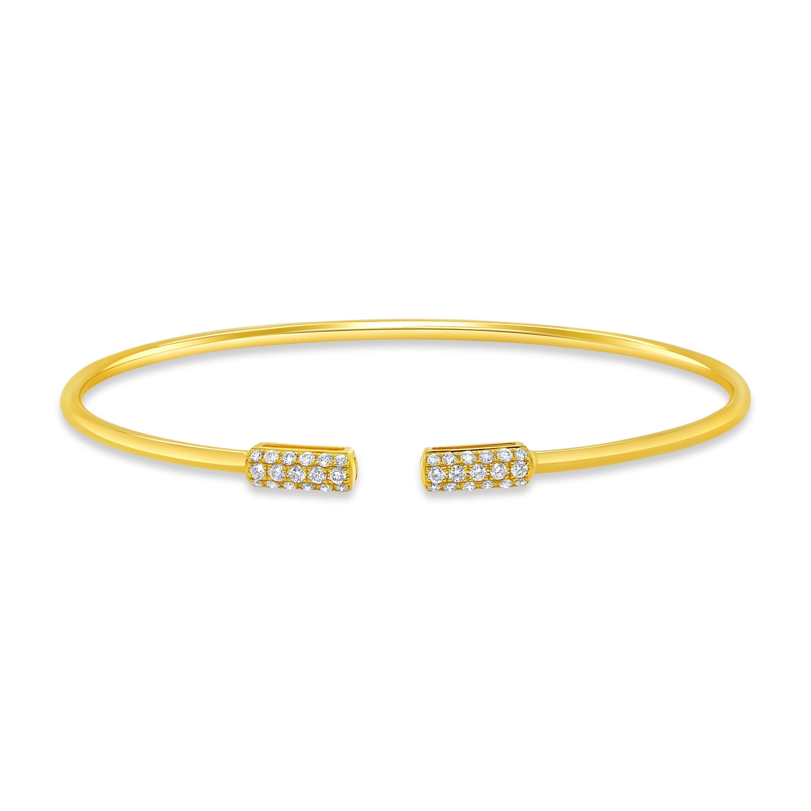Mayors 18K Yellow Gold 0.34cttw Diamond Stackable Bangle